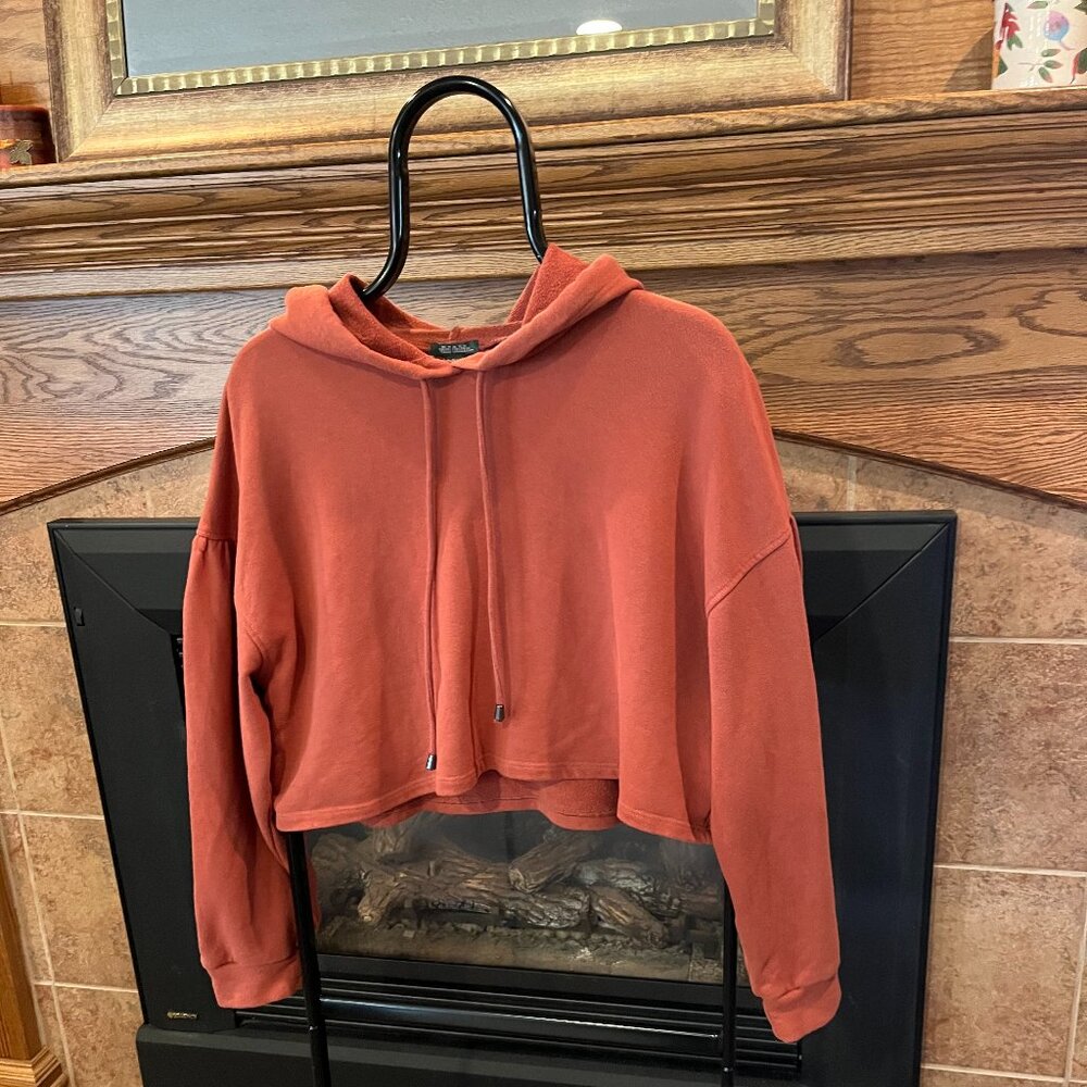 Burnt Orange Crop Shirt Size XL!